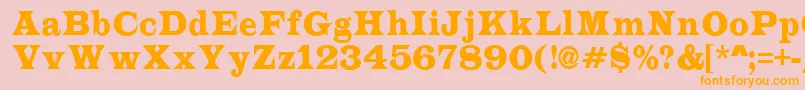 LatinonrRegular Font – Orange Fonts on Pink Background