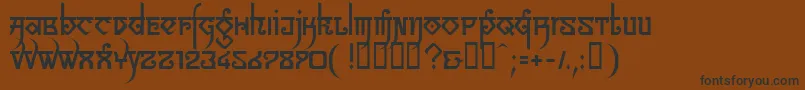 LinotypeSansara Font – Black Fonts on Brown Background