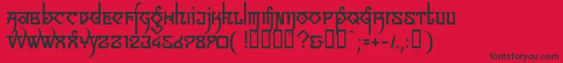 LinotypeSansara Font – Black Fonts on Red Background