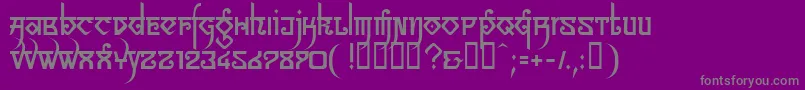 LinotypeSansara Font – Gray Fonts on Purple Background