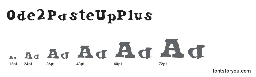 Размеры шрифта Ode2PasteUpPlus