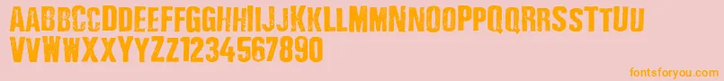 Depressionist3Revisited2010 Font – Orange Fonts on Pink Background