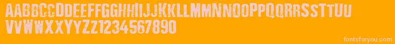 Depressionist3Revisited2010 Font – Pink Fonts on Orange Background