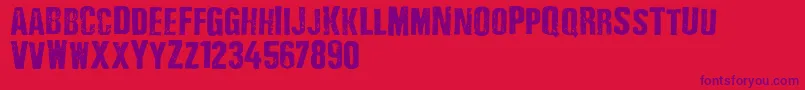 Depressionist3Revisited2010-Schriftart – Violette Schriften auf rotem Hintergrund