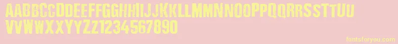 Depressionist3Revisited2010 Font – Yellow Fonts on Pink Background