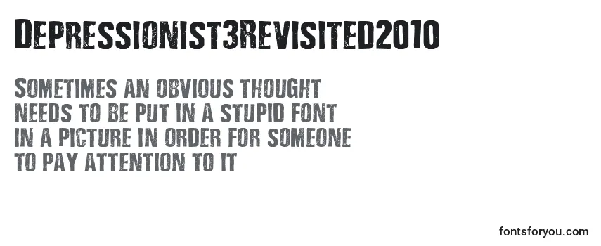 Review of the Depressionist3Revisited2010 Font
