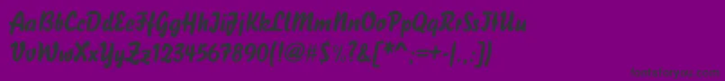 Blizzardd-fontti – mustat fontit violetilla taustalla