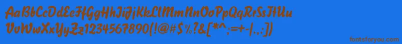 Blizzardd Font – Brown Fonts on Blue Background