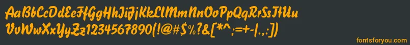 Шрифт Blizzardd – оранжевые шрифты на чёрном фоне