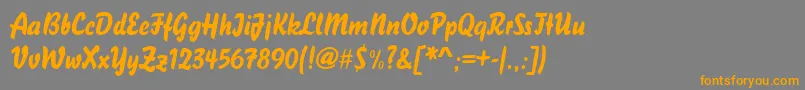 Blizzardd Font – Orange Fonts on Gray Background