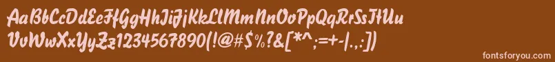 Шрифт Blizzardd – розовые шрифты на коричневом фоне