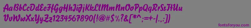 Шрифт Blizzardd – фиолетовые шрифты на сером фоне