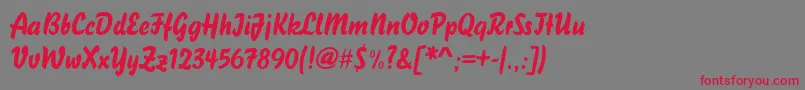 Blizzardd Font – Red Fonts on Gray Background