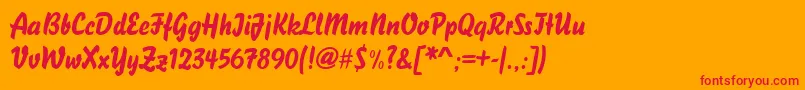 Blizzardd Font – Red Fonts on Orange Background