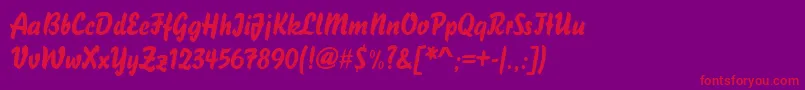 Blizzardd Font – Red Fonts on Purple Background