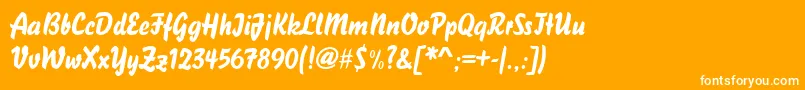 Blizzardd Font – White Fonts on Orange Background