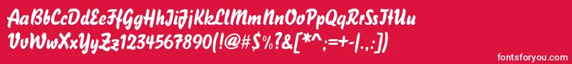 Blizzardd Font – White Fonts on Red Background