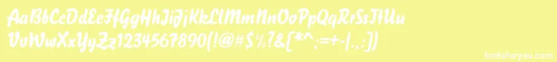 Blizzardd Font – White Fonts on Yellow Background