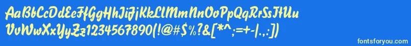Шрифт Blizzardd – жёлтые шрифты на синем фоне