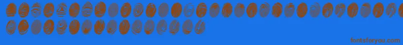 Powdrfp Font – Brown Fonts on Blue Background