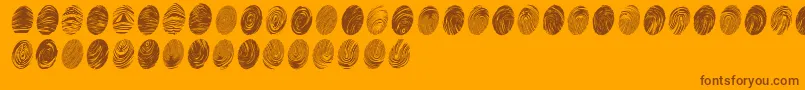Шрифт Powdrfp – коричневые шрифты на оранжевом фоне