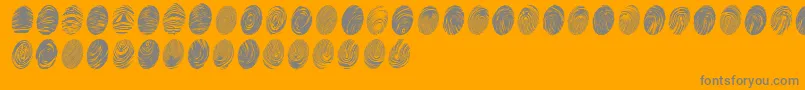 Шрифт Powdrfp – серые шрифты на оранжевом фоне