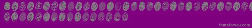フォントPowdrfp – 紫の背景に灰色の文字