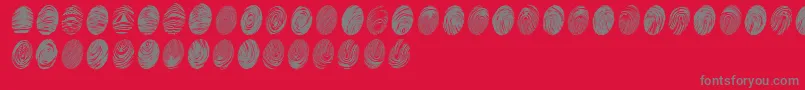 Fonte Powdrfp – fontes cinzas em um fundo vermelho