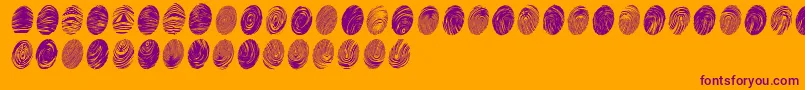 Police Powdrfp – polices violettes sur fond orange