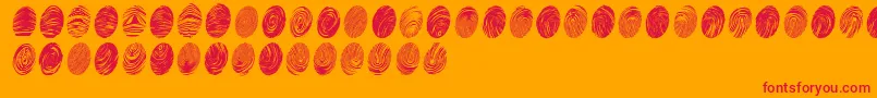 Powdrfp-fontti – punaiset fontit oranssilla taustalla