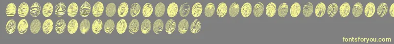 Powdrfp-Schriftart – Gelbe Schriften auf grauem Hintergrund