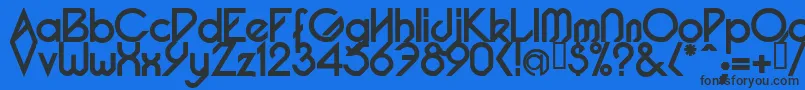 PacotillBold Font – Black Fonts on Blue Background