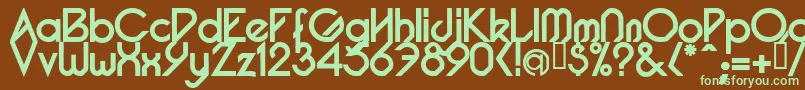 PacotillBold Font – Green Fonts on Brown Background