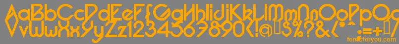 PacotillBold Font – Orange Fonts on Gray Background