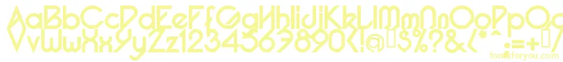 PacotillBold Font – Yellow Fonts on White Background