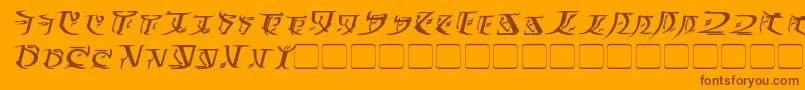 FalmerBoldItalic Font – Brown Fonts on Orange Background