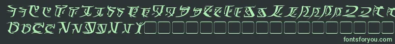 FalmerBoldItalic Font – Green Fonts on Black Background