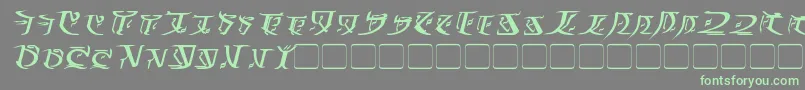 FalmerBoldItalic Font – Green Fonts on Gray Background