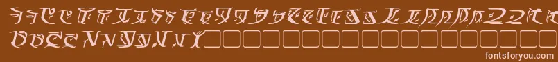 FalmerBoldItalic Font – Pink Fonts on Brown Background