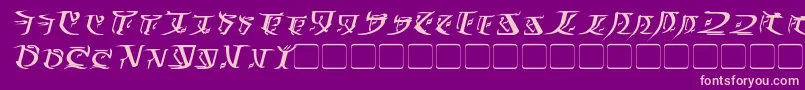 FalmerBoldItalic Font – Pink Fonts on Purple Background
