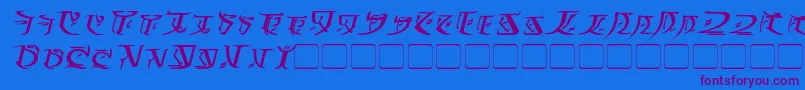 FalmerBoldItalic Font – Purple Fonts on Blue Background