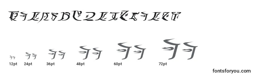 Größen der Schriftart FalmerBoldItalic