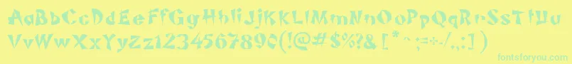 Más sobre la fuente PiSheng fuente PiSheng – Fuentes Verdes Sobre Fondo Amarillo