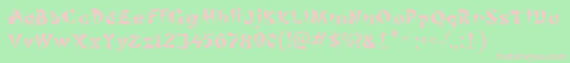 PiSheng Font – Pink Fonts on Green Background