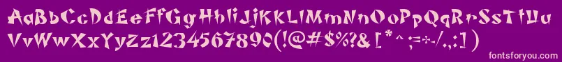 PiSheng Font – Pink Fonts on Purple Background