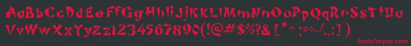 PiSheng Font – Red Fonts on Black Background