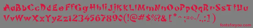 PiSheng-Schriftart – Rote Schriften auf grauem Hintergrund