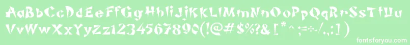 PiSheng Font – White Fonts on Green Background