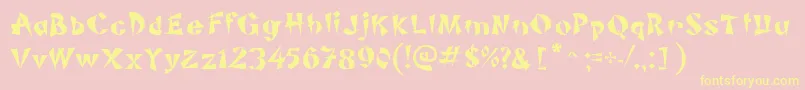 PiSheng Font – Yellow Fonts on Pink Background