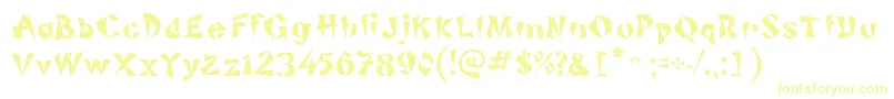 PiSheng Font – Yellow Fonts on White Background